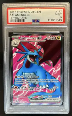 2025 Pokemon Journey Together Salamence ex #177/159 PSA 9 - Image 1