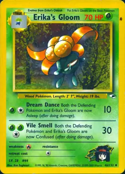 ERIKA'S GLOOM 46/132 UNCOMMON GYM HEROES POKEMON UNLIMITED MP - Image 1