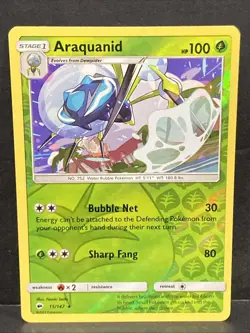 Araquanid Pokemon SM: Burning Shadows Reverse Holo Rare 15/147 TCG - Image 1