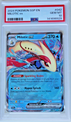 PSA 10 MILOTIC ex 2024 Pokemon Surging Sparks #042 - Image 1