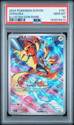 2024 POKEMON SCR EN-STELLAR CROWN ILLUSTRATION RARE #151 ZERAORA PSA 10 - Image 1