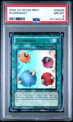 2024 YU-GI-OH! RP01-RETRO PACK #EN090 SCAPEGOAT PSA 8 - Image 1