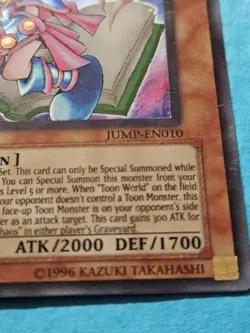 Yu-Gi-Oh TCG Toon Dark Magician Girl JUMP-EN010 Limited Edition MP Condition - Image 3
