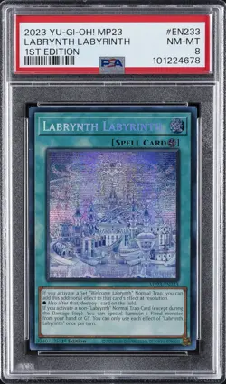 2023 YU-GI-OH! MP23-25TH ANNIVERSARY 1ST EDITION #EN233 LABRYNTH LABYRINTH PSA 8 - Image 1