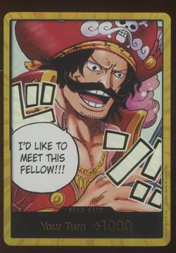 One Piece Gold D. Roger Gold Don!! Card OP-13 Carrying On His Will - Image 1