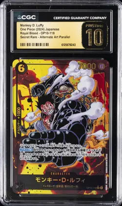 2024 ONE PIECE JPN ROYAL BLOOD SECRET RARE AA MONKEY D. LUFFY CGC 10 PRISTINE - Image 1