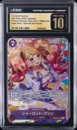 2025 ONE PIECE PREMIUM BOOSTER: SR ALT ART CHARLOTTE PUDDING CGC 10 PRISTINE - Image 1
