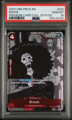 2023 ONE PIECE PREMIUM BANDAI PREMIUM COLLECTION 25TH EDITION #022 BROOK PSA 10 - Image 1