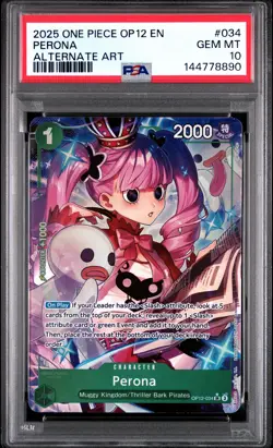8890 Perona 2025 One Piece Legacy of the Master #OP12-034 Alternate Art PSA 10 - Image 1