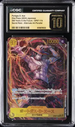 2024 ONE PIECE JPN 500 YEARS IN THE FUTURE SR AA PORTGAS D. ACE CGC 10 PRISTINE - Image 1