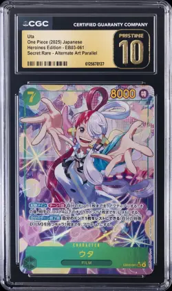 2025 ONE PIECE HEROINES EDITION JAPANESE SECRET RARE ALT ART UTA CGC 10 PRISTINE - Image 1