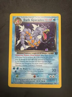 Dark Gyarados (Prerelease) 8/82 WoTC Team Rocket Promo Pokemon Card LP - Image 1