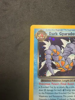 Dark Gyarados (Prerelease) 8/82 WoTC Team Rocket Promo Pokemon Card LP - Image 2