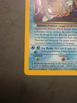 Dark Gyarados (Prerelease) 8/82 WoTC Team Rocket Promo Pokemon Card LP - Image 4