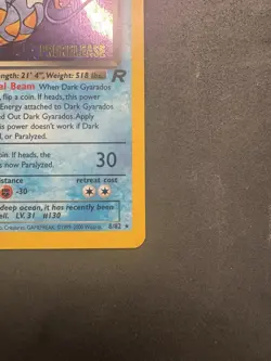 Dark Gyarados (Prerelease) 8/82 WoTC Team Rocket Promo Pokemon Card LP - Image 5