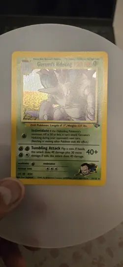 Giovanni's Nidoking Gym Challenge Holo Card 7/132 Clean NM Same Day Ship Read - Image 2