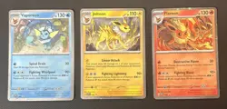 Pokemon Jolteon 169 Flareon 167 Vaporeon 168 Promo Card Set of 3 NM - Image 1