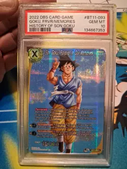 2022 DBS Card Game Son Goku Forever In Our Memories History of Son Goku Psa 10 - Image 1