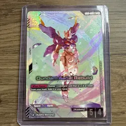 Gundam Aerial Rebuild GD01-067 LR+ FOIL Newtype Rising Gundam Card Game - Image 1