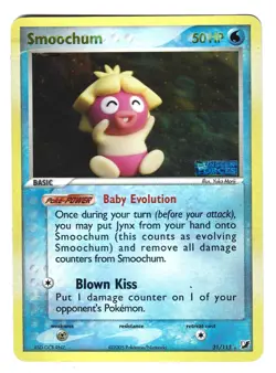 Smoochum 31/115 Reverse Holo Stamp EX Unseen Forces English Pokemon Card - Image 1