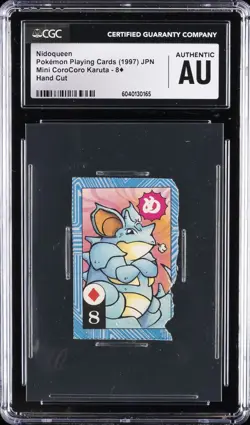 1997 POKEMON PLAYING CARDS NIDOQUEEN CGC AUTHENTIC - Image 1