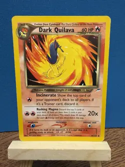 Pokemon Dark Quilava TCG Card 39/105 Neo Destiny, Non-Holo, Regular Card WOTC - Image 1