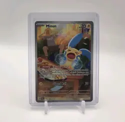 Pokemon Minun 194/182 SV04: Paradox Rift Illustration Rare Holo Card 70 HP - Image 3