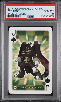 2017 POKEMON AS PLAYING CARDS JACK OF CLUBS ZYGARDE PSA 10 - Image 1