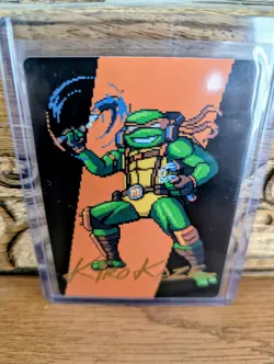 MTG TMNT Michelangelo, the Heart Art Card (Gold-Stamped Signature) - Art Series - Image 1