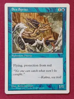 Magic The Gathering 5TH EDITION SEA SPRITE single blue card MTG - Image 1