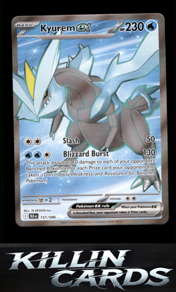 Kyurem ex - 157/086 157/086 Pokemon Ultra Rare SV: Black Bolt Card NM - Image 1