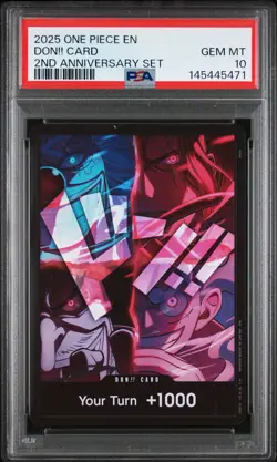 2025 ONE PIECE ENGLISH VERSION 2ND ANNIVERSARY SET DON!! CARD PSA 10 - Image 1