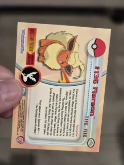 FLAREON Series 3 TV Animation POKEMON Non-Holo TOPPS 2000 Trading Card #136 - Image 2