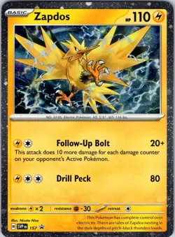 Zapdos - 157 SV: Scarlet & Violet Promo Cards Pokemon NM Holo - Image 1