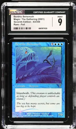 BENTHIC BEHEMOTH 7th Edition Foil Rare CGC 9 MTG [Nostalgium] - Image 1