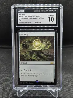 MTG Commander Collection Green Sol Ring 007/008 CGC Gem Mint 10 - Image 1