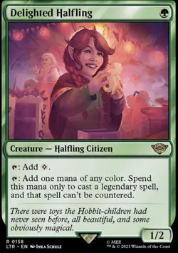 MTG Delighted Halfling 0158 Lord of the Rings M/NM - Image 1