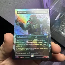 MTG Waste Not BORDERLESS FOIL 0132 TMC magic the gathering ninja turtle fresh - Image 1