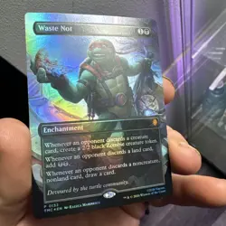 MTG Waste Not BORDERLESS FOIL 0132 TMC magic the gathering ninja turtle fresh - Image 2