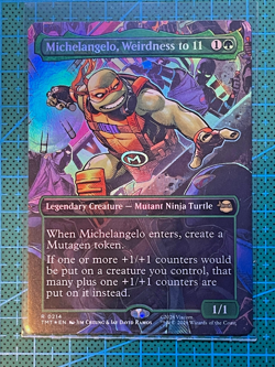 Michelangelo, Weirdness to 11 (Borderless) Teenage Mutant Ninja Turtles Foil NM - Image 1