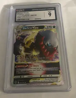 Pokemon Darkrai VSTAR Ultra Rare Holo 099/189 Astral Radiance CGC 9 English - Image 1