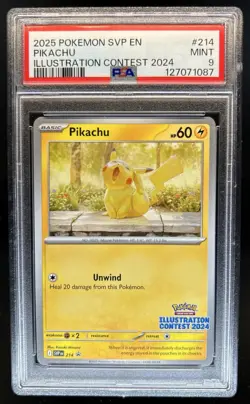 2025 Pokemon SV Black Star Promos - SVP EN Pikachu #214 PSA 9 - Image 1