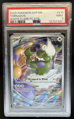 2025 Pokemon SV Black Star Promos - SVP EN Tornadus Center Stamp VAR #210b PSA 9 - Image 1