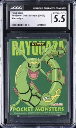 2005 POKEMON GET! STICKERS MARUMIYA RAYQUAZA CGC 5.5 - Image 1