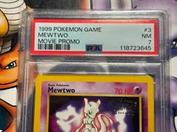 1999 Pokemon Game ~ Movie Promo ~ Mewtwo #3 ~ PSA 7 NM - Image 2