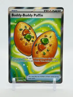 Pokemon Buddy-Buddy Poffin 167/132 Ultra Rare Trainer Holo Me01: Mega Evolution - Image 1