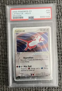LATIAS EX Dragon Holo Rare #93 PSA 7 Pokemon NM - Image 1