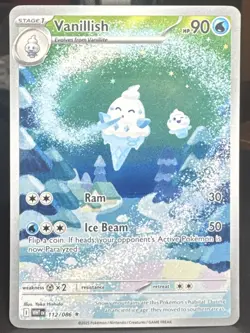 Pokemon Pokemon TCG Vanillish 112/086 Sv White Flare Illustration Rare Holo Card - Image 1