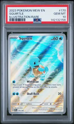 2023 POKEMON MEW EN-151 ILLUSTRATION RARE #170 SQUIRTLE PSA 10 - Image 1