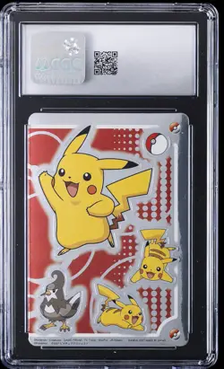 2007 POKEMON DIAMOND & PEARL PIKACHU/AIPOM/TURTWIG/STARAVIA CGC 7.5 - Image 2